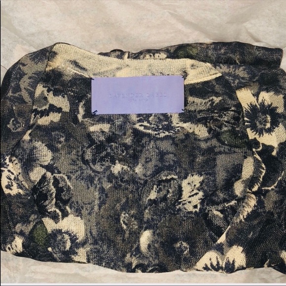 VERA WANG Lavender Label Sheer Floral Cardigan - Picture 4 of 5